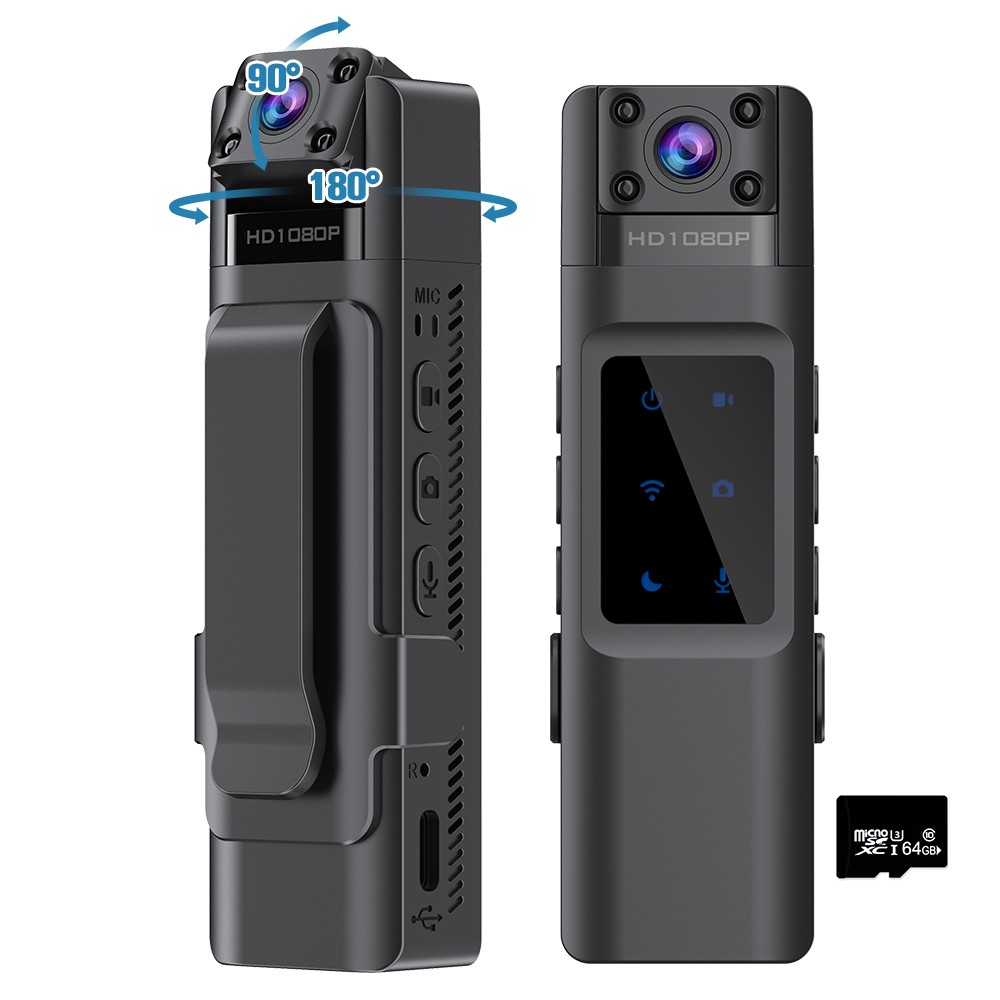 Upgraded Body Camera Pro with Audio and Auto Video Night Vis