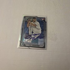 Trey Yesavage Signed 1st Bowman Chrome Refractor Toronto Blue Jays World Series