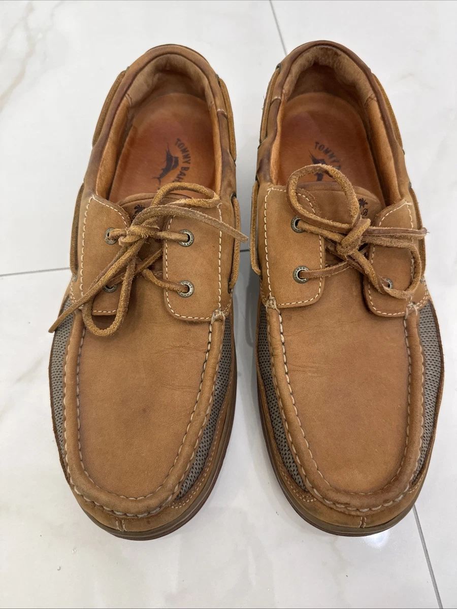 TOMMY BAHAMA tan Leather boat shoes Tommy Bahama Boat Shoes for Men for sale | eBay main image 2