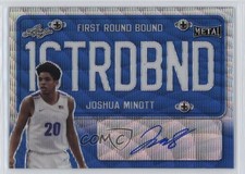 2021-22 Leaf Metal First Round Bound Blue Wave 26/30 Joshua Minott Auto gb2