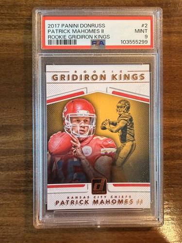 2017 Donruss Patrick Mahomes II ROOKIE Gridiron Kings #2 PSA 9 MINT RC Chiefs