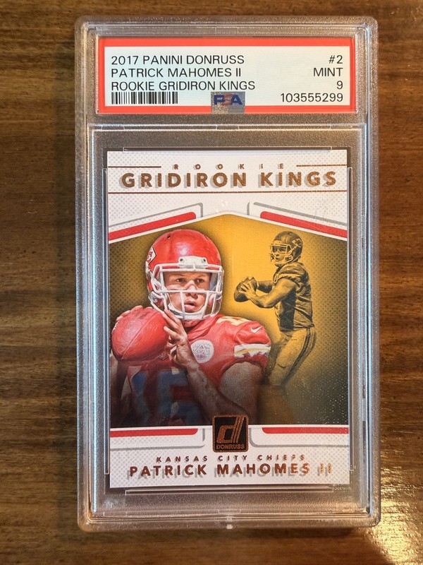 2017 Donruss Patrick Mahomes II ROOKIE Gridiron Kings #2 PSA 9 MINT RC Chiefs