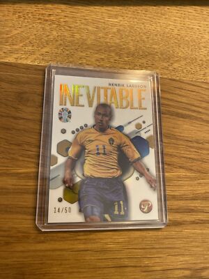 Topps Pristine Henrik Larsson Inevitable Gold! /50 Sweden Legend Insert