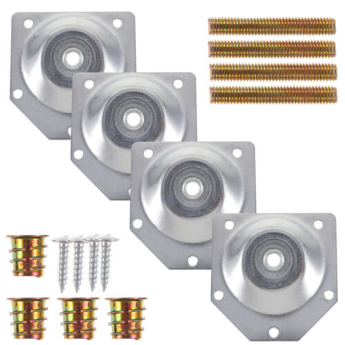 4 Pcs Nut Set Kitchen Chair Leg Mounting Plate Table Buckle Connector