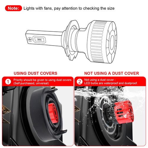 For Lincoln Aviator 2003-2005 6x Combo LED Headlight Hi/Lo Beam + Fog Light Bulb - Picture 3 of 21