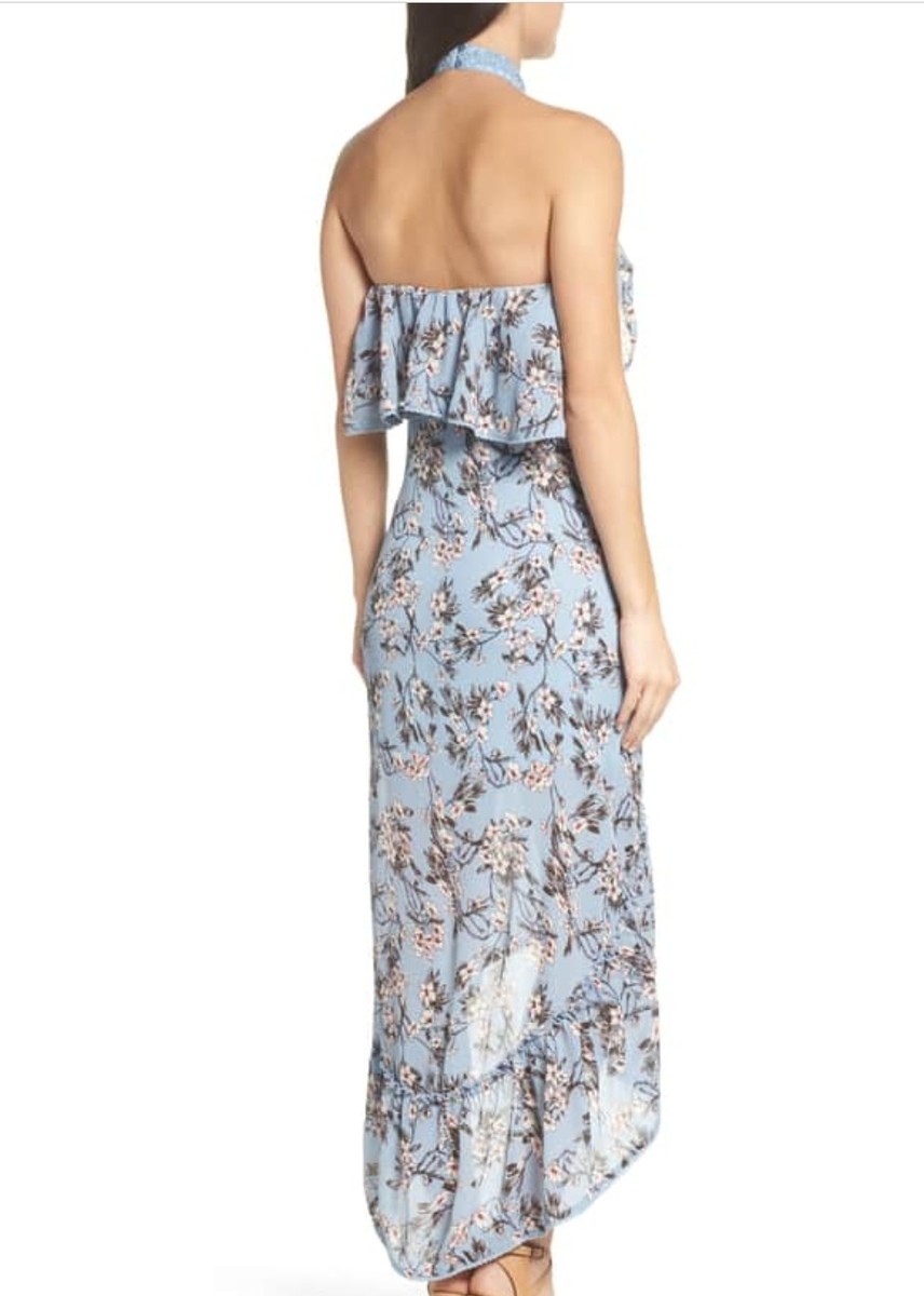Chelsea 28 Blue Floral Long Dress Size Medium | eBay