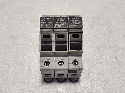 3 Stück Wohner AES1x36 10x38 32A 690V 31 110