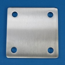 Ankerplatte 100x100 - 150x150 mm 4 Loch Blech Edelstahl Fußplatte Halteplatte VA