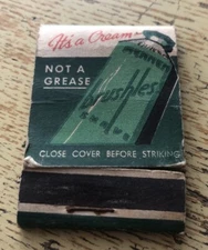 Mennen Shave Cream Brushless Matchcover 50s-60s