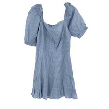 Reformation Blue Sundress Puff Sleeve Mini Dress | Size 10