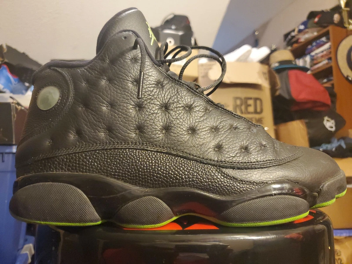NIKE AIR JORDAN XIII 13 RETRO BLACK ALTITUDE GREEN BRED FLINT 414571-042  SIZE 14