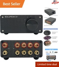 Gold-Plated RCA Audio Switch 4 In 1 Out Selector Box - Passive & Durable Design