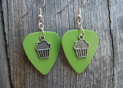 Pendientes púas para guitarra con dijes cupcake - elige tu color - Imagen 16 de 17