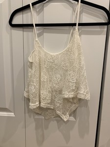 new look white crochet top
