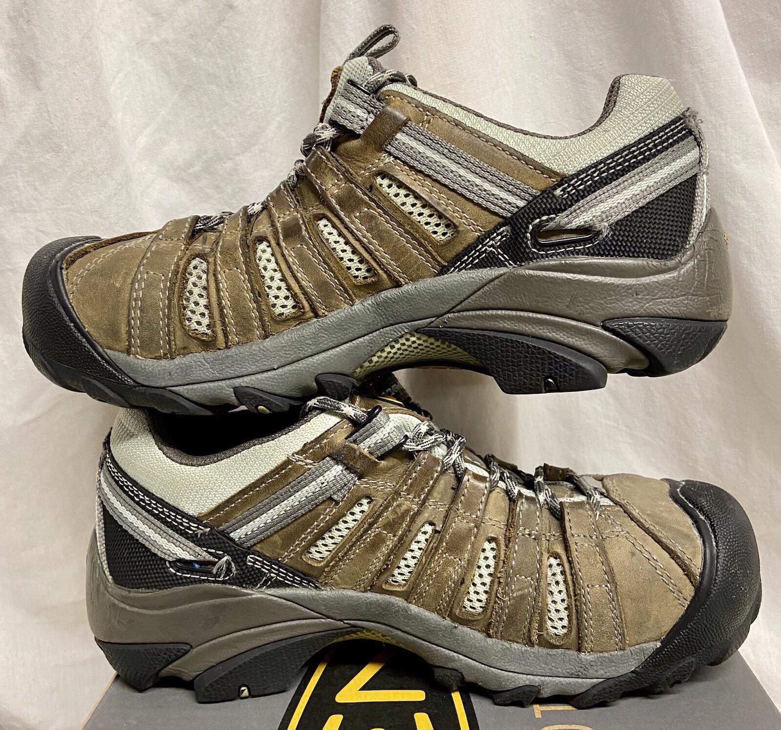 Scarpe da lavoro Keen donna 6 5 larghe Atlanta Cool ESD punta acciaio marrone trail sneaker