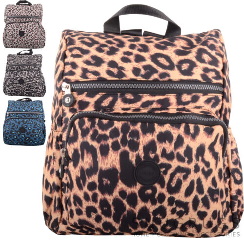 Ladies / Womens Animal Print Travel Work School Backpack / Rucksack Shoulder Bag - Picture 1 of 13