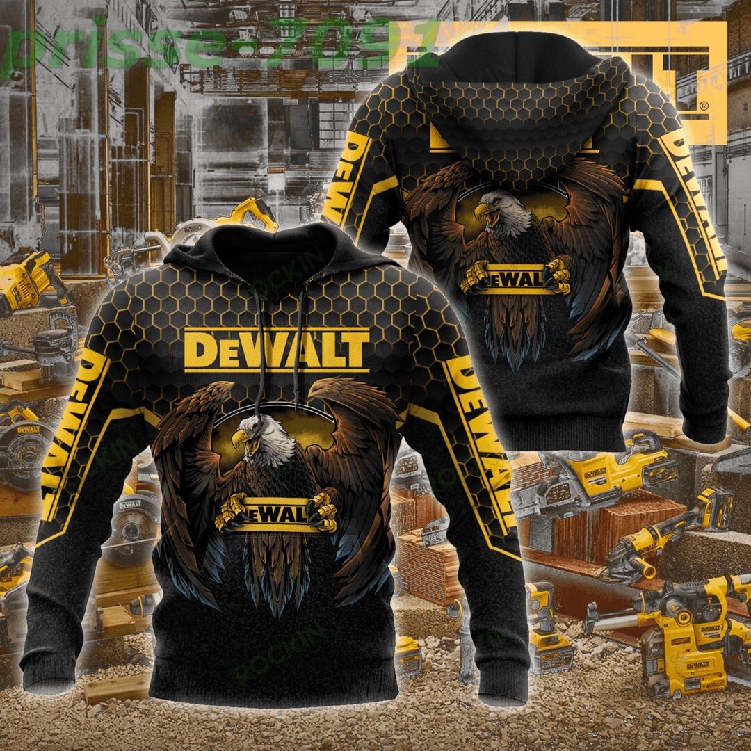Dewalt Men Hoodie 3D Print Lightweight Pullover Hoodie Dewalt Men Shirt S  To 5XL