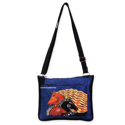 Laurel Burch Midnight Mares Horses SMALL CrossBody Bag NEW 2025