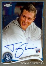 Tommy Medica autographed Baseball Card (Padres) 2014 Topps Chrome Rookie #198