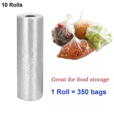 Clear Plastic Food Storage Bags On Roll SJPACK Roll - 350 Clear Plastic Bags 12x20 Inches For Fruits & Vegetables Produce Bags - Foto 8