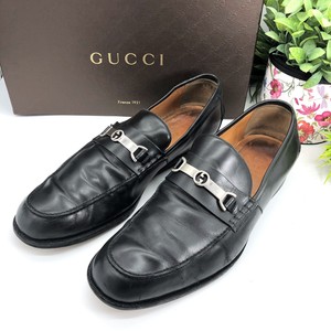 Gucci-Authentic-Vintage-GG-Logo-Men-s-Loafers-Black-Leather-11-US-11-5-12