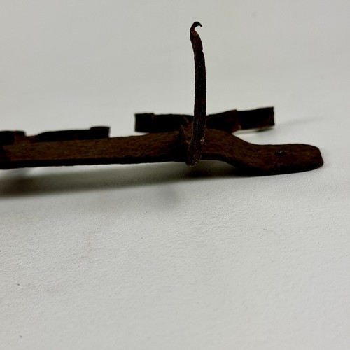 Primitive 19th Century Hand Forged Metal Long Utensil Game Rack - Picture 5 of 8