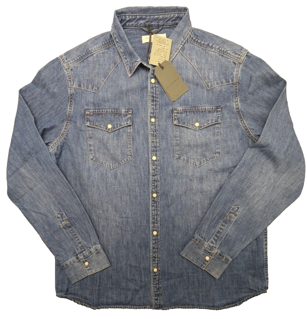 AllSaints Cotton Casual Button-Down Shirts for Men