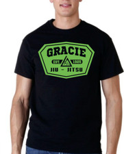 Gracie Fighter MMA Jiu Jitsu T-shirt Tee green
