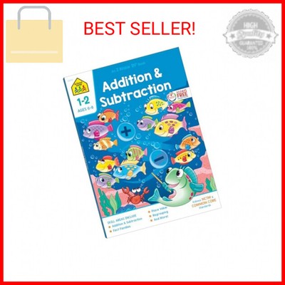 Addition & Subtraction Workbook - 64 Pages, Ages 6 to 8, 1st & 2nd Grade Math, P