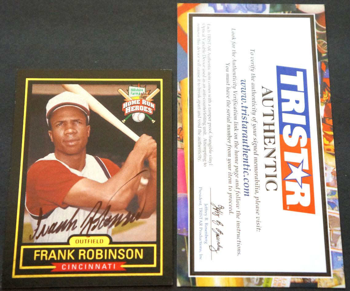 Frank Robinson Autographed Signed 1999 Home Run Heroes Auto Reds HOF Tristar Holo + COA 