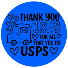 USPS Thank You Sticker   2 Inch Label for Postal Workers   Small Biz Friendly