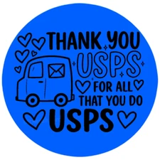 USPS Thank You Sticker • 2 Inch Label for Postal Workers • Small Biz Friendly