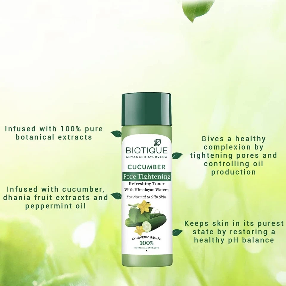 Biotique Cucumber Pore Tightening Refreshing Toner 120 ml - Image 2 of 4