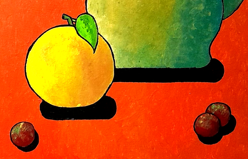 tableau peinture acrylique sur toile, nature morte , direct de l'atelier, B Jost - Afbeelding 7 van 10