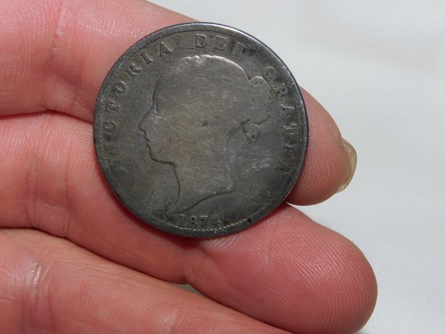 1874 GREAT BRITAIN - Queen Victoria - Silver Shilling - 100% original - Picture 2 of 5