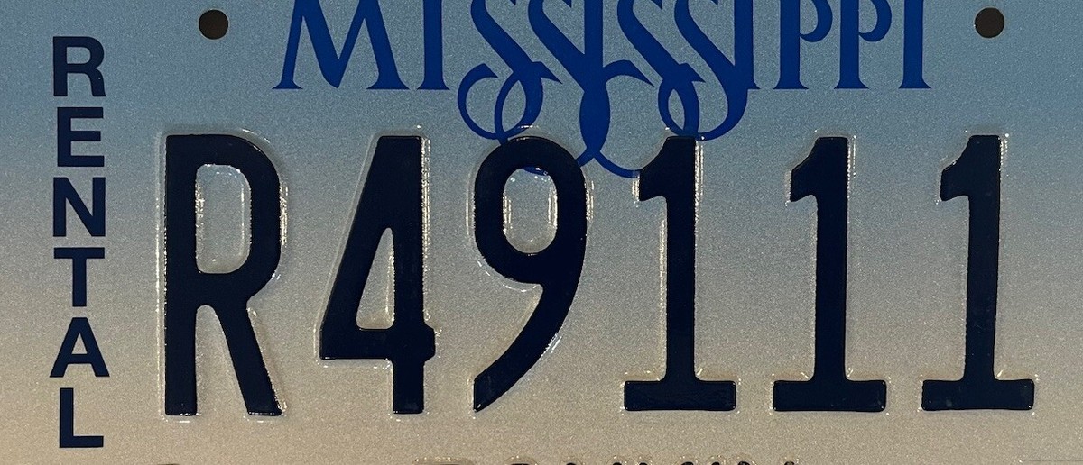 Jackson RENTAL CAR TRIPLE 1 license plate 111 Rent Hire Lease 911