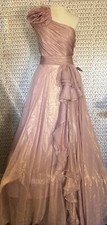(MAC DUGGAL) Iridescent One Shoulder Rosette Ball Gown, Women’s 4, Retail $498