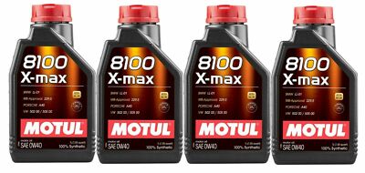 Motul 8100 X-MAX 0W40 - 4L - Fully Synthetic Engine Motor Oil (4 x 1L)