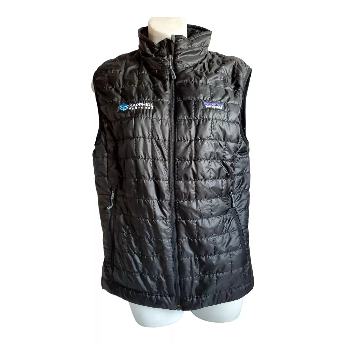 Patagonia vest with company logo sale