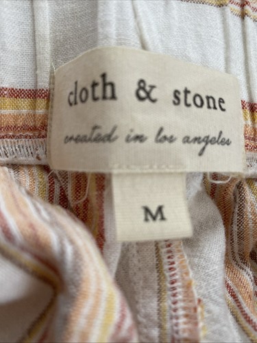 Cloth Stone Anthropologie Women’s XS Pants Linen Wide Leg Pull On Palazzo Crop - Picture 3 of 5
