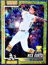 2026 Topps Series NICK KURTZ #97 Yellow Sandglitter /399 Rookie Cup Color match