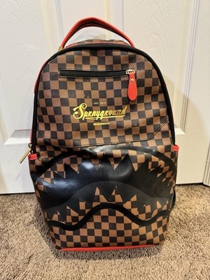 Sprayground Limited Edition takeover the throne    Backpack Brown Black Red