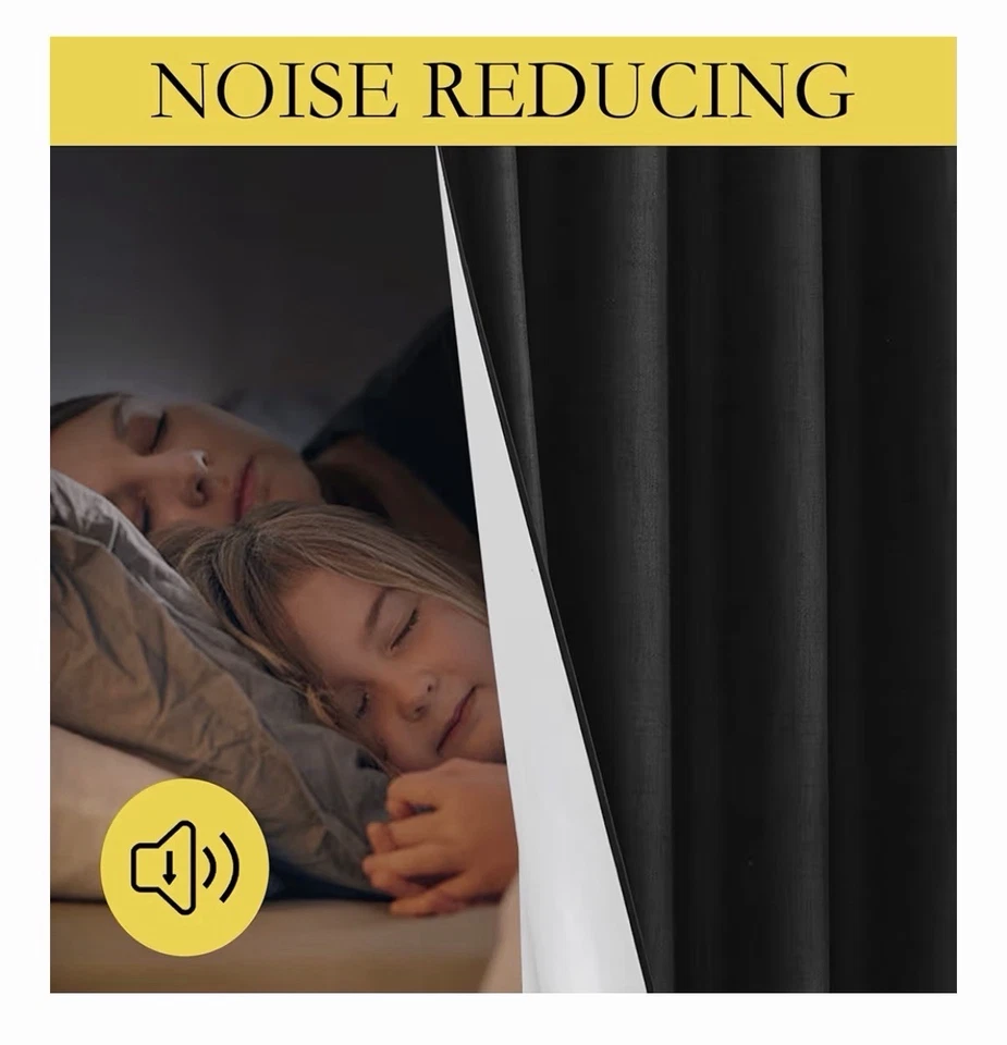 NICETOWN Cortinas Abiertas Vintage Lino 100% Blackout 52 X 84 pulgadas de Largo 2 PIEZAS Foto 3 de 4