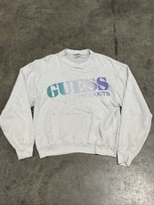 Vintage Guess Jeans Gradient Logo Size OS Crewneck Sweatshirt Made In USA 90's
