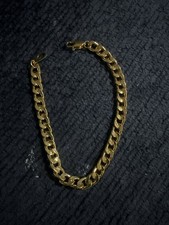 7mm 8 Inch Unisex Cuban Curb Chain Gold Tone Link Bracelet - Fashion Jewelry