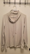 Nike Dri-FIT Women's M Beige Cowl Neck Pullover Sweatshirt w/ Thumb Holes