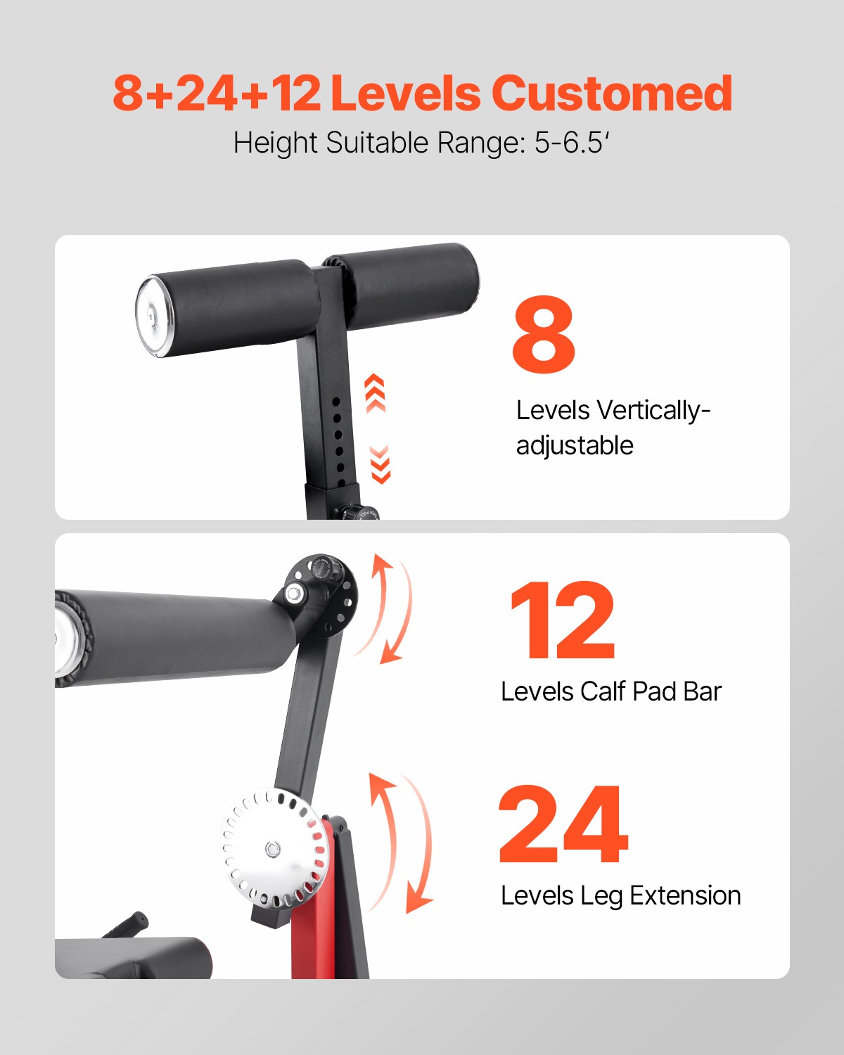 VEVOR Leg Extension Curl Machine Seated Leg Rotary Extension Bench Thigh 550lbs