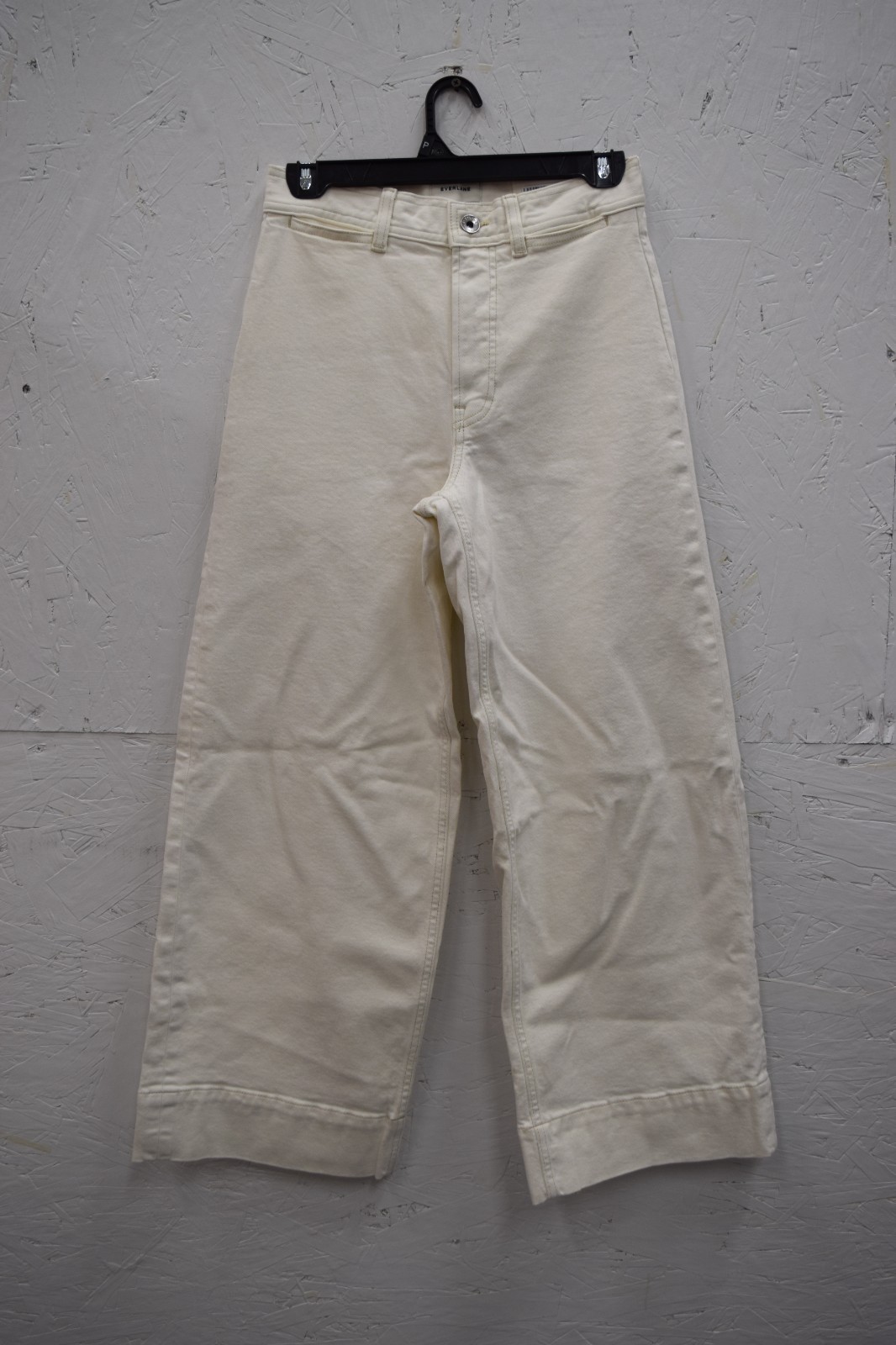 Everlane The Mariner High Rise Wide Leg Cropped Jean Ecru 25R