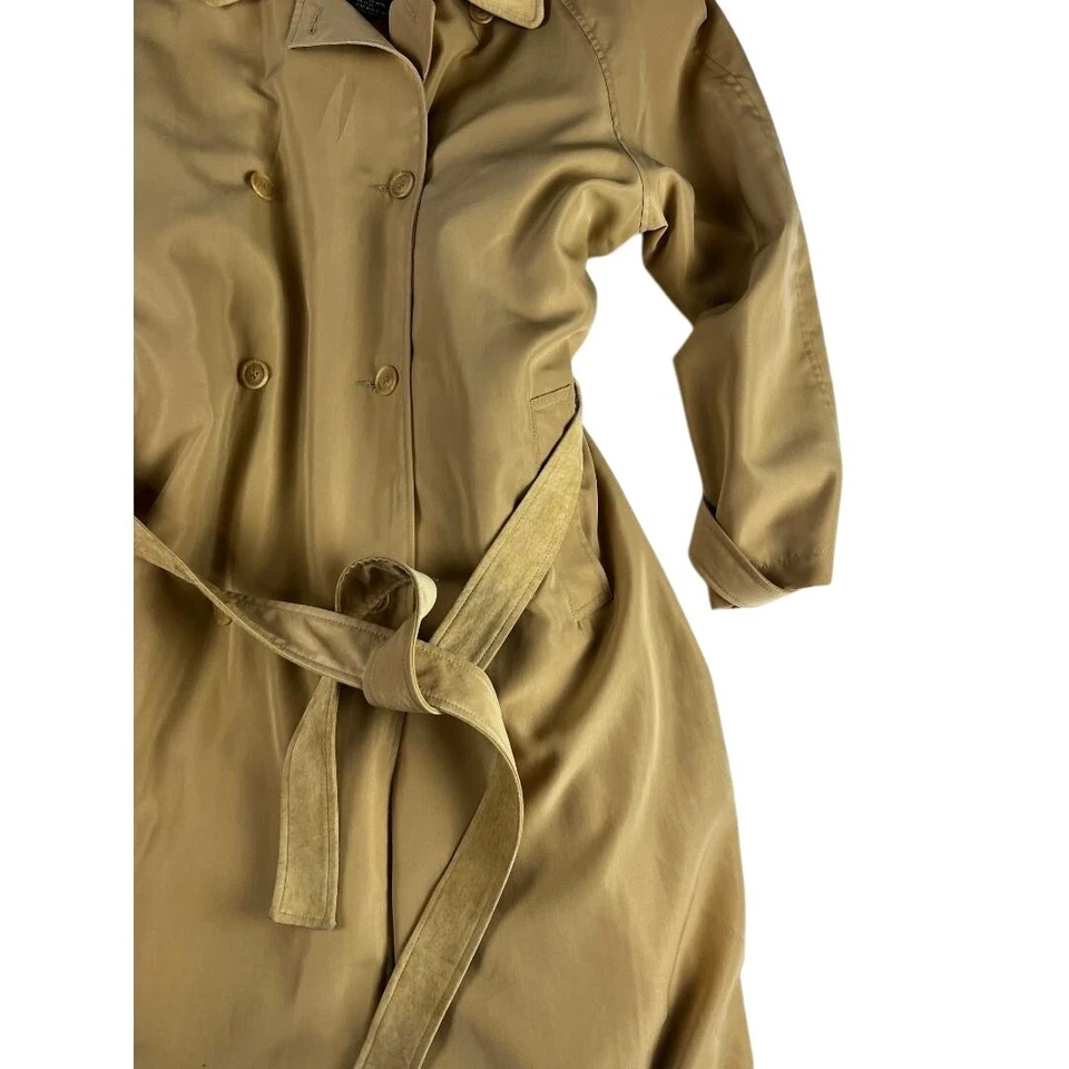 Gabardina Terry Lewis Classic Luxuries para mujer caqui repelente al agua 1X Foto 3 de 4