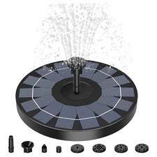 AISITIN Solar Fountain Pump 2.5W Bird Bath Fountain Solar Powered Water Fountain